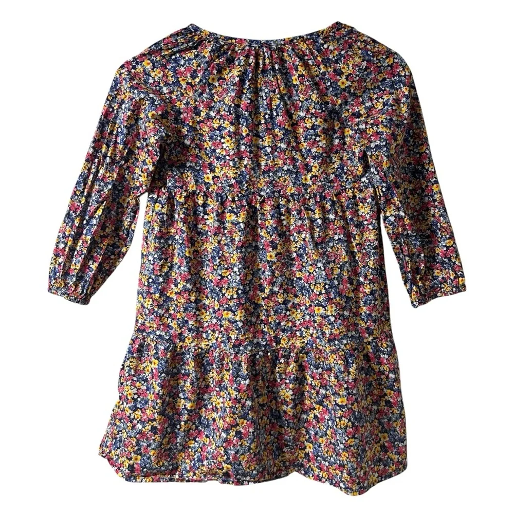 Old Navy Girls Tiered Printed Long Sleeve Button Front Summer Dress Sz M (8)